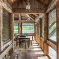 JLF Architects Hidden Lake Home Reclaimed Wood Dining Room